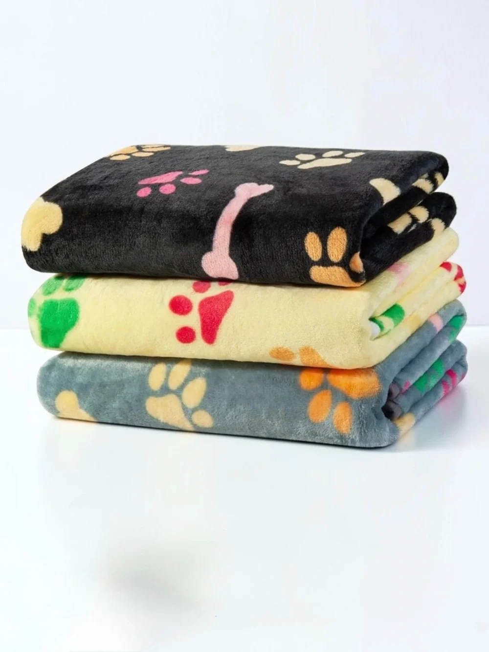 New Fleece Dog Blankets Set of 3